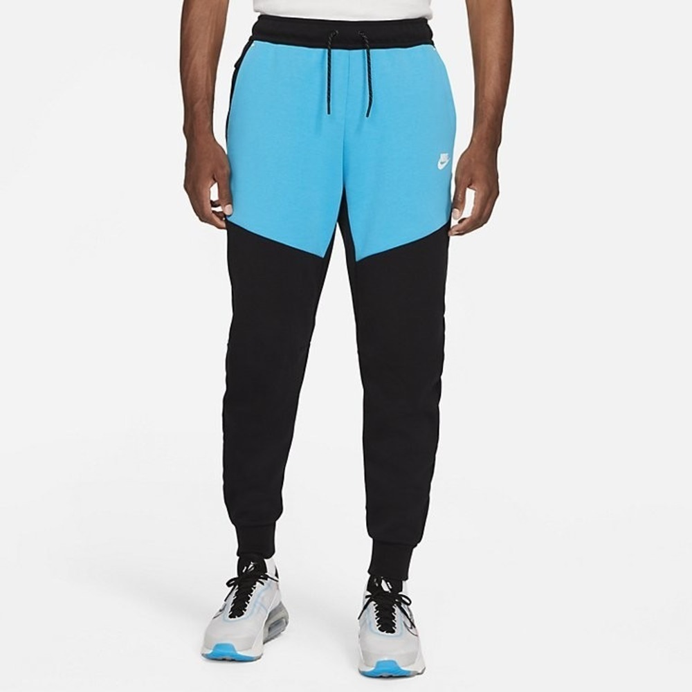 Nike Tech Fleece Joggers Sweatpants Black Blue Fury 2023 Men Size XXL New Rare